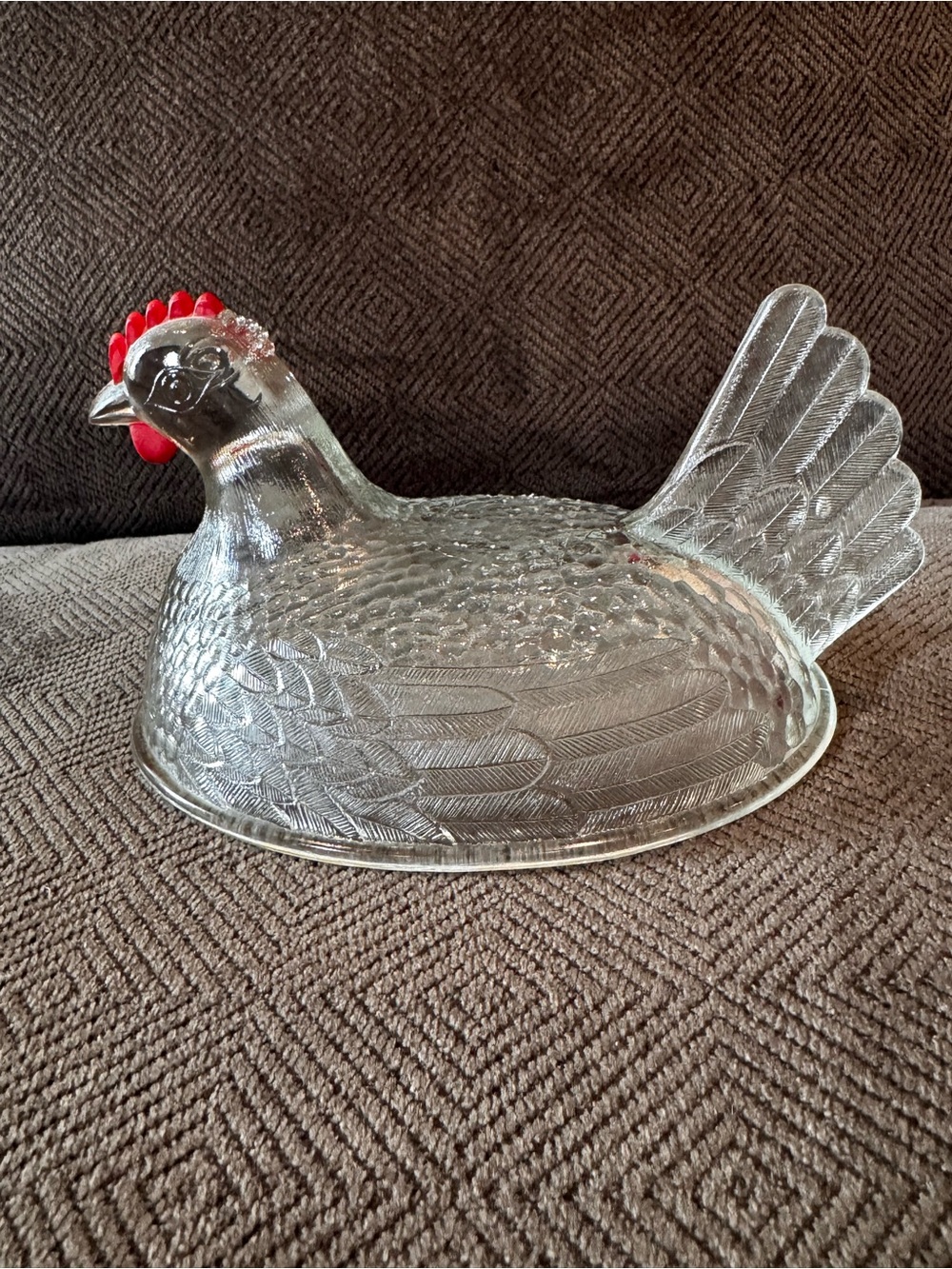 Vintage Indiana Glass Hen On a Nest - HEN ONLY